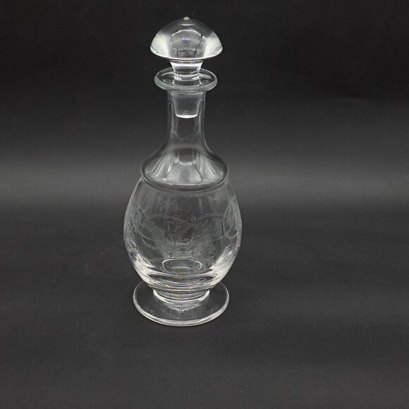 Etched Crystal Wine Carafe Mousseline - Picture 11 of 11